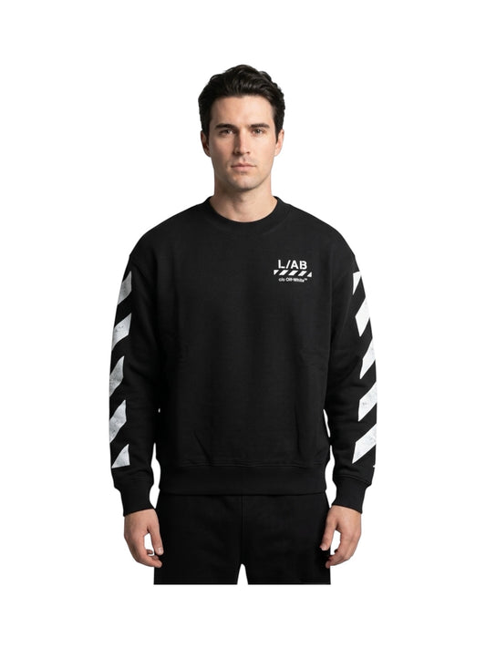 Off-White Diag Crew Neck Sweatshirt Black