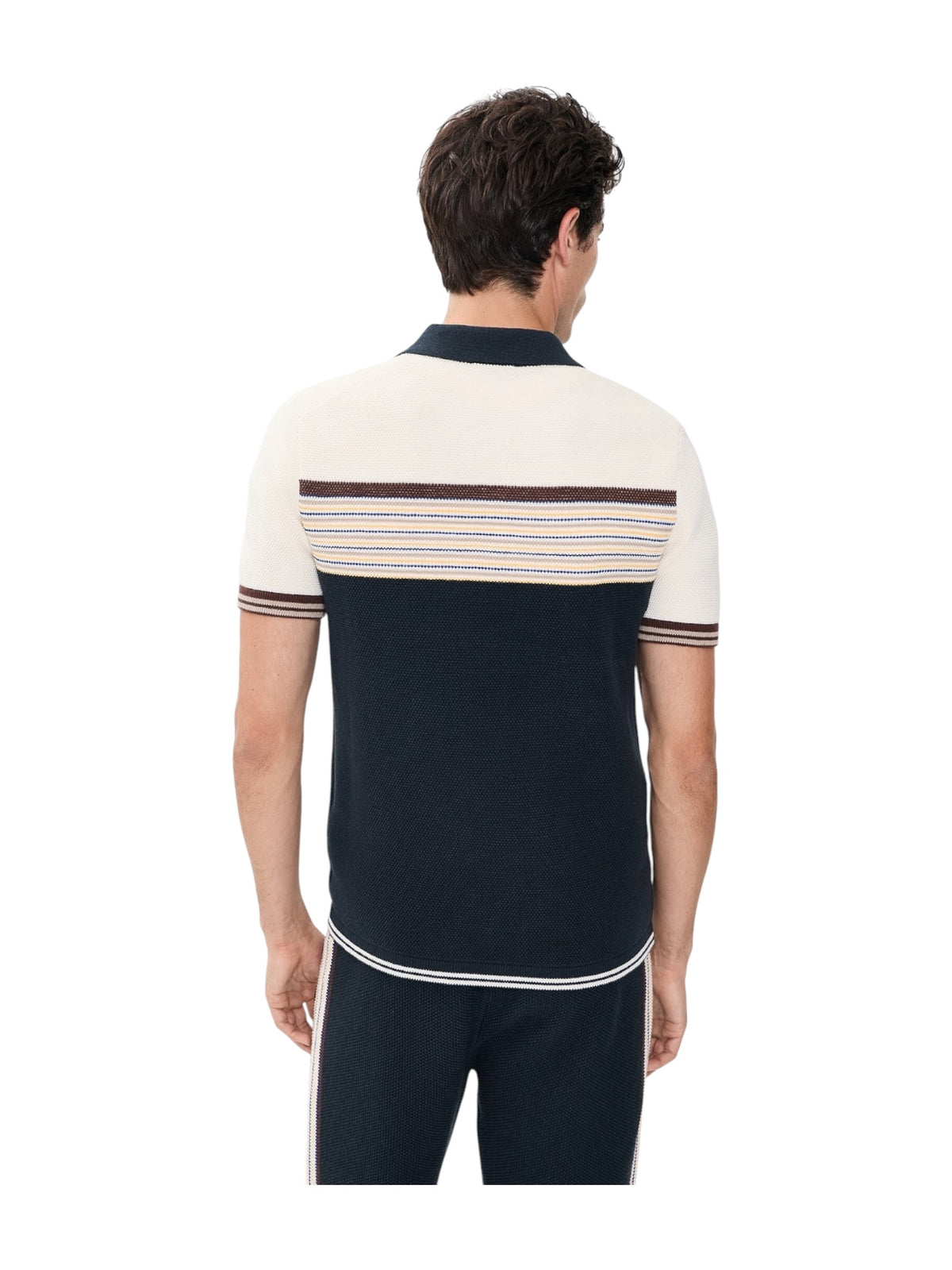 CasaBlanca Cafe Stripe Polo Shirt Multi