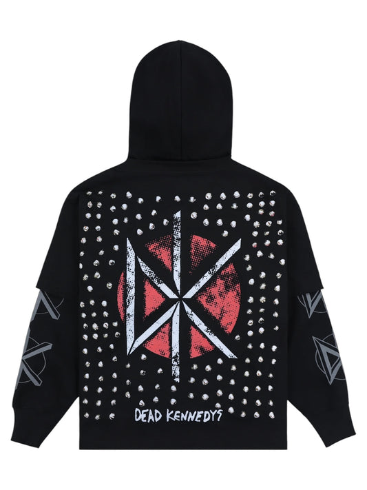 Pleasures P26FDK002 Kennedys Layered Hoodie BLK