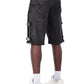 Guapi All Black Cross Buckle Shorts
