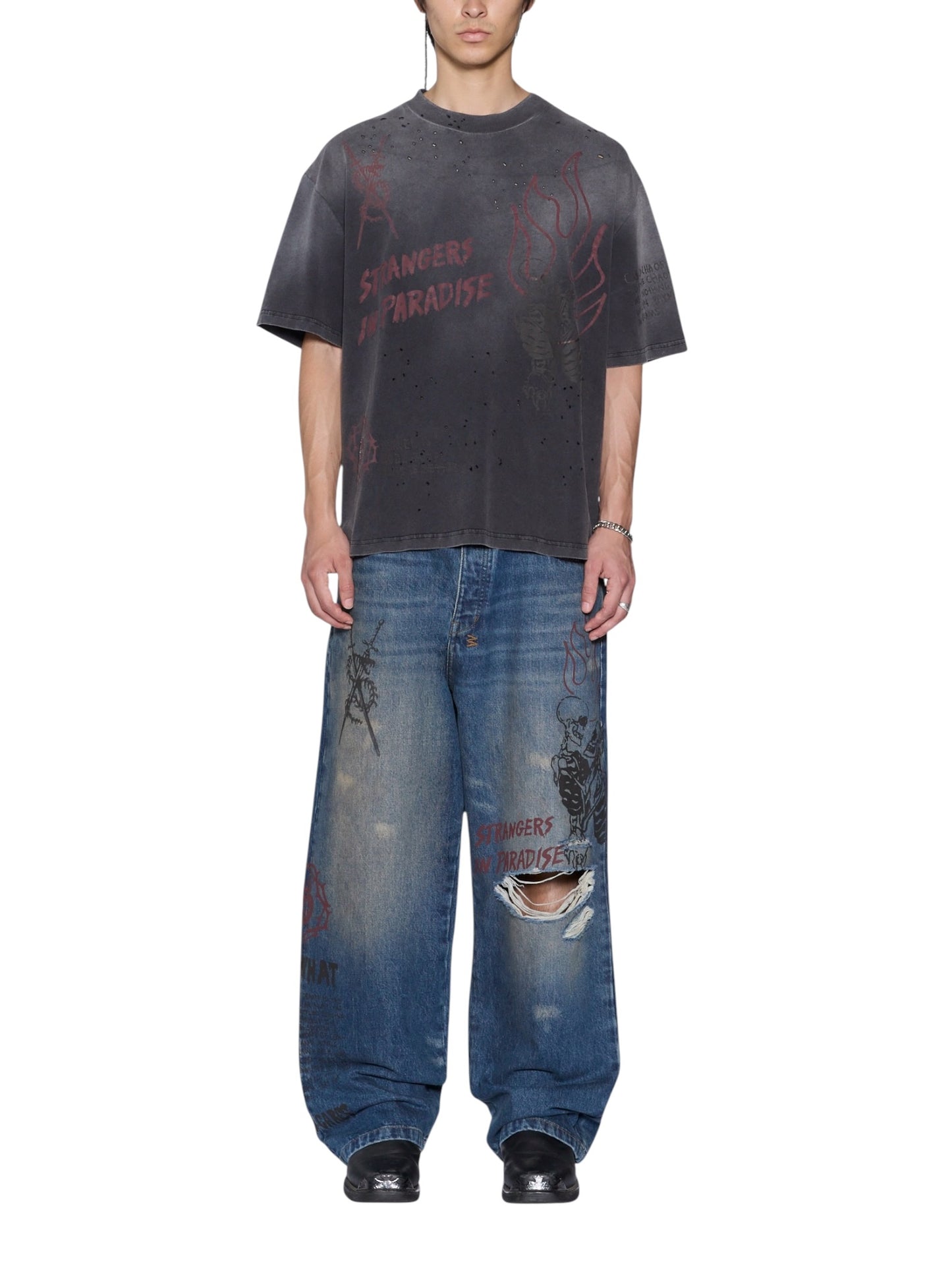 Ksubi Skool Halen SS Tee Charcoal Fade