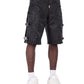 Guapi All Black Cross Buckle Shorts