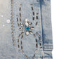 Guapi Aqua Blue Spider Denim Shorts