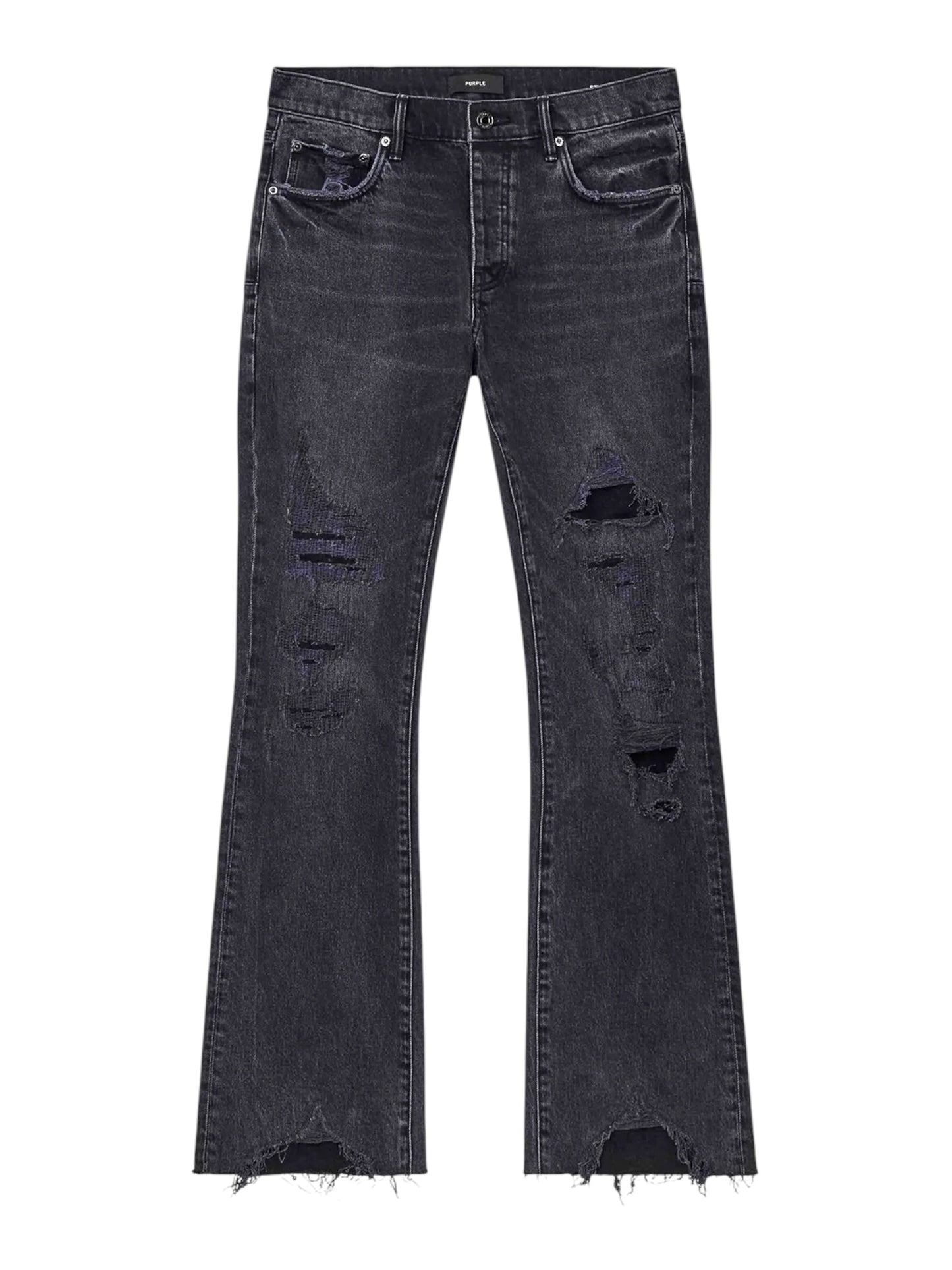 Purple Brand P004-VHDB426 Vintage Heavy Destroy Black