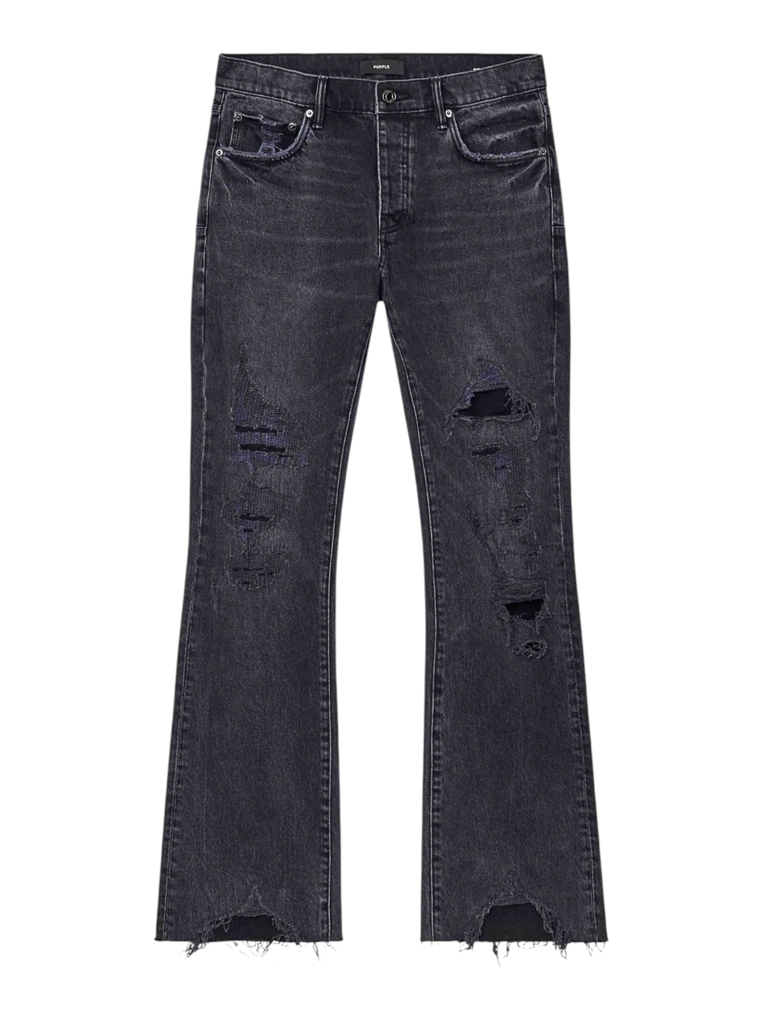 Purple Brand P004-VHDB426 Vintage Heavy Destroy Black