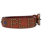 Pleasures P26F039 Pleasures Studded Belt BRN
