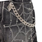 Guapi Obsidian Black Spider Denim Shorts