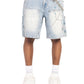 Guapi Aqua Blue Spider Denim Shorts
