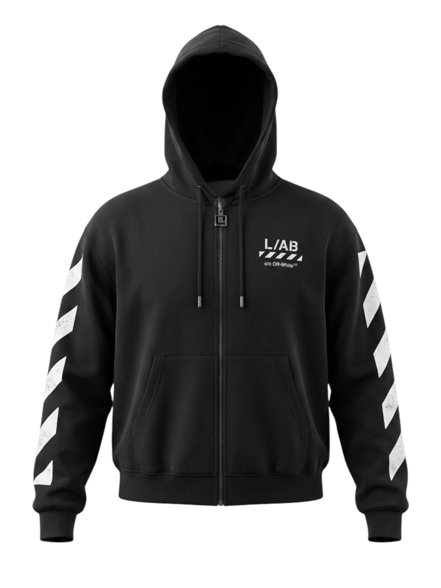 Off-White Diag Full Zip Hoodie Black