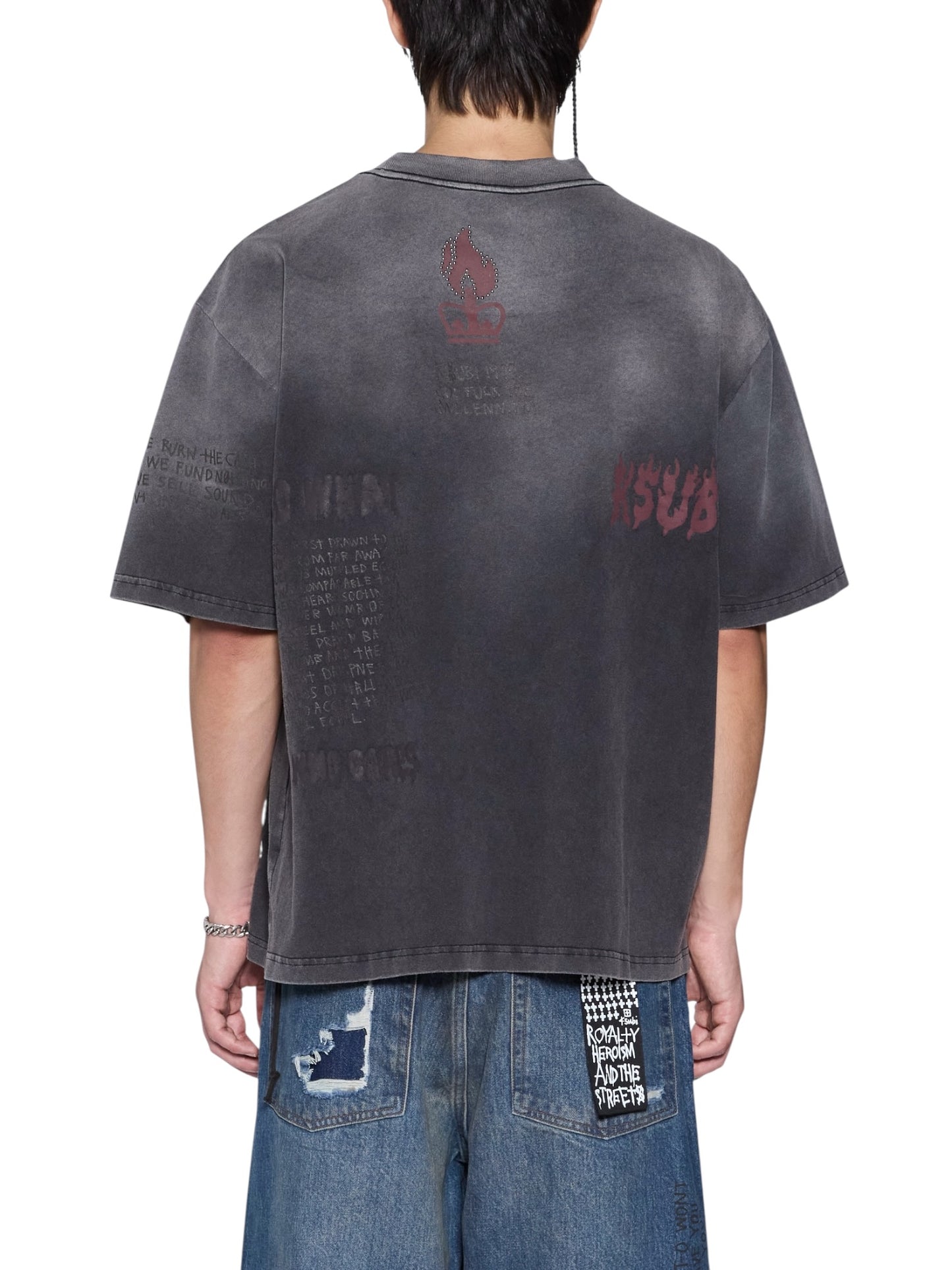 Ksubi Skool Halen SS Tee Charcoal Fade