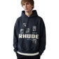 Rhude Winter 91 Rallye Hoodie Vintage Blk-White-Blue