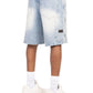 Guapi Aqua Blue Spider Denim Shorts
