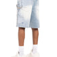 Guapi Aqua Blue Spider Denim Shorts