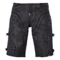 Guapi All Black Cross Buckle Shorts