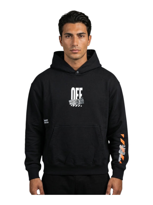 Off-White Off Active Duct Tape Hoodie Black