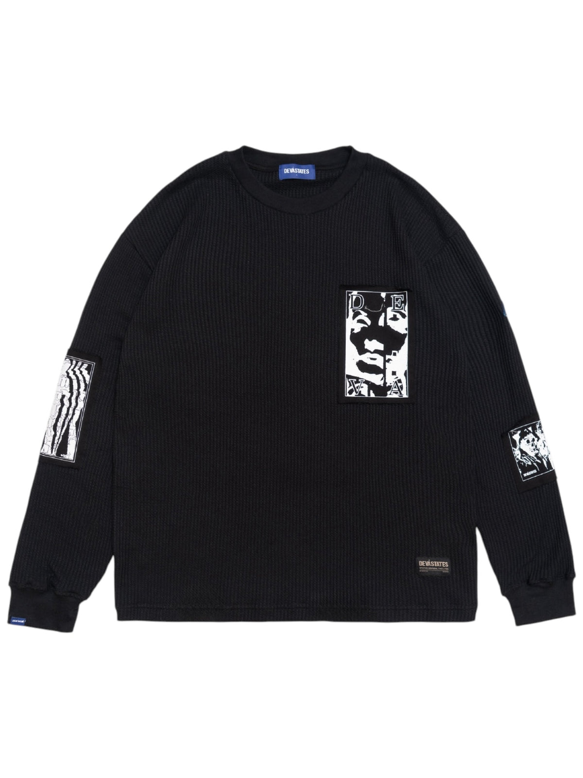 Devà States Carbon L/S Waffle Top Black