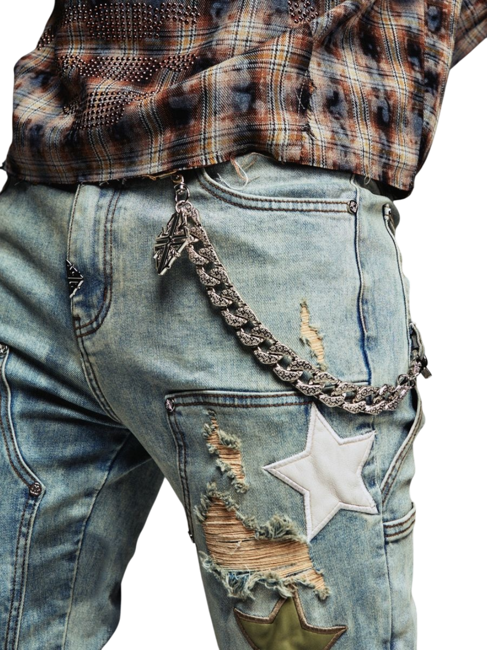 Guapi Olive Green Vintage Stars Denim