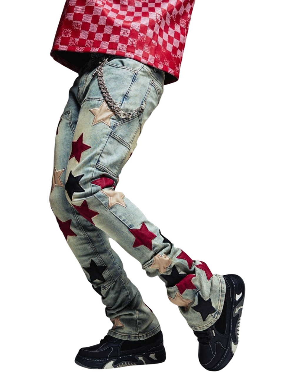 Guapi Wine Red Vintage Stars Denim