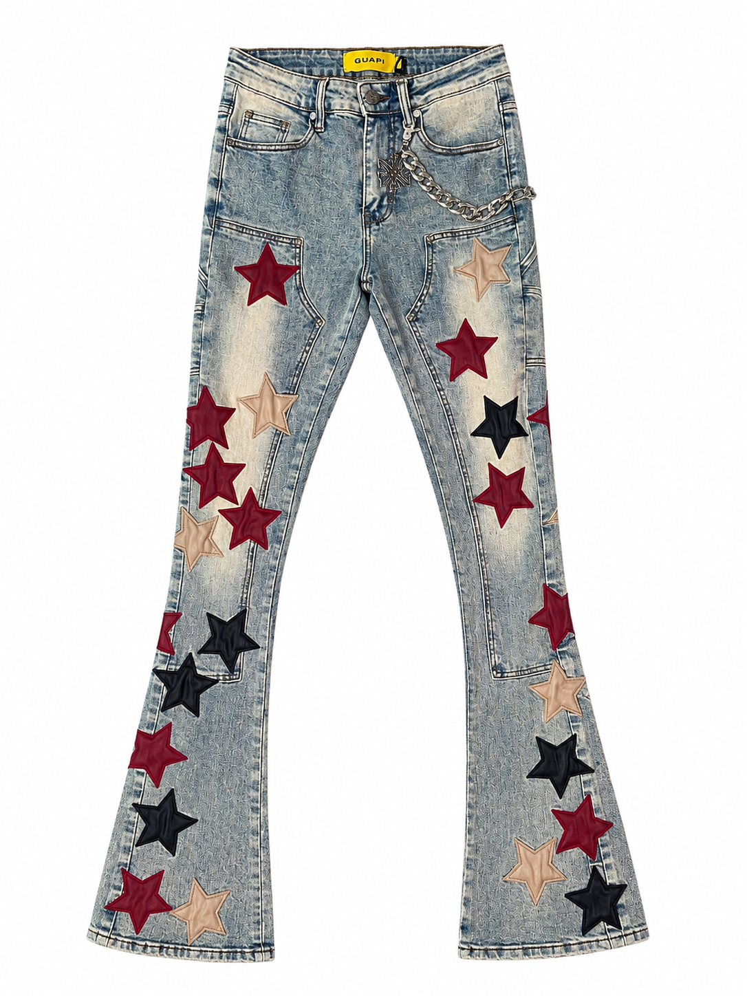 Guapi Wine Red Vintage Stars Denim
