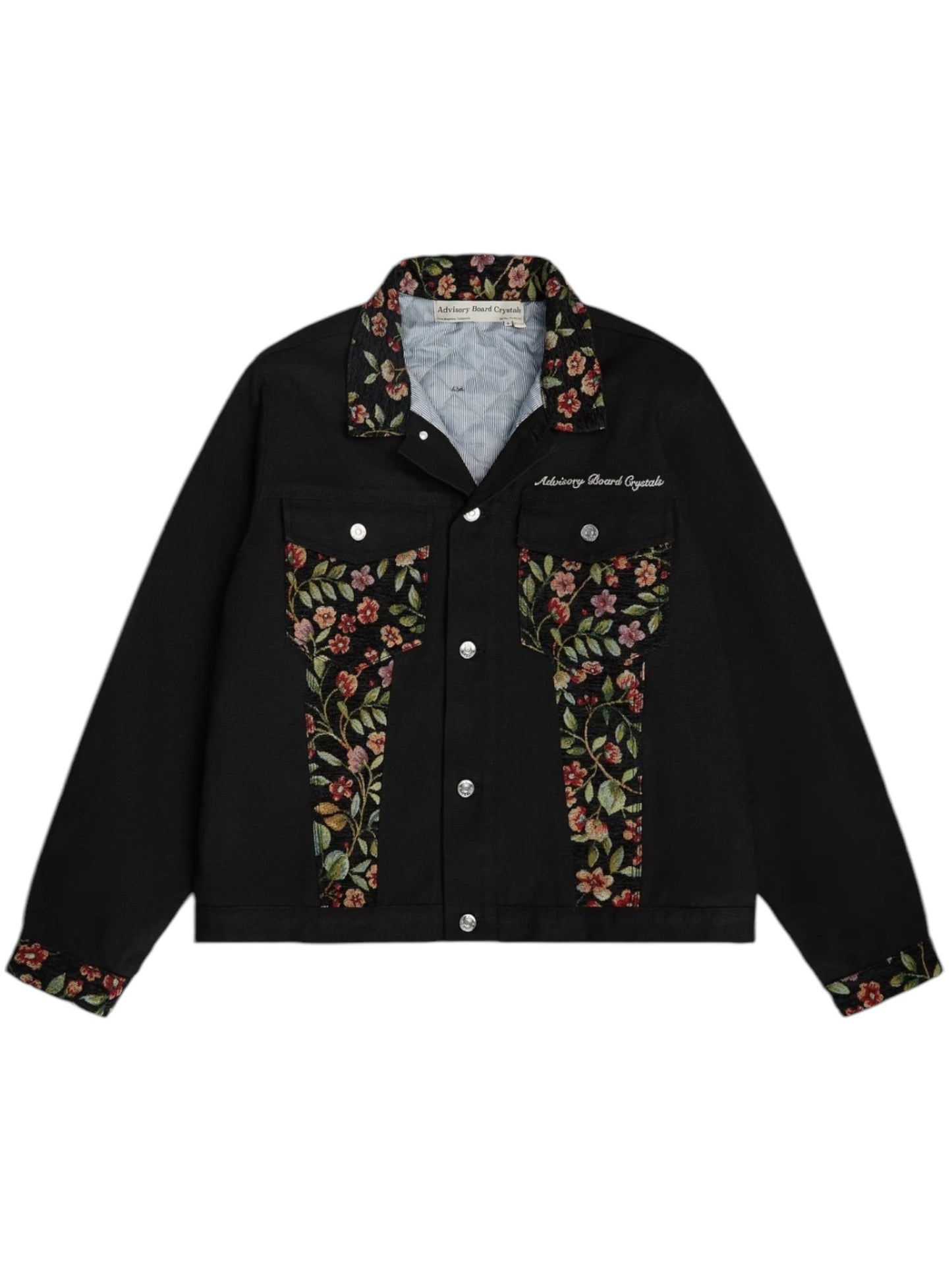 Advisory Board Crystals Abc. Floral Jacquard & Canvas Jacket Black