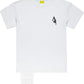 The AL AIN Al Ain AMHX-S821 Makan T-shirt Natural is a plain white 100% cotton tee with a small black "AI Ain" logo on the left chest, yellow neck label, and made in Italy.