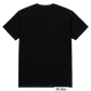 The Al Ain AMHX-S870 Detruit T-shirt Black by AL AIN, made from 100% cotton, is shown laid flat with a white "Al Ain" tag attached to the bottom hem.