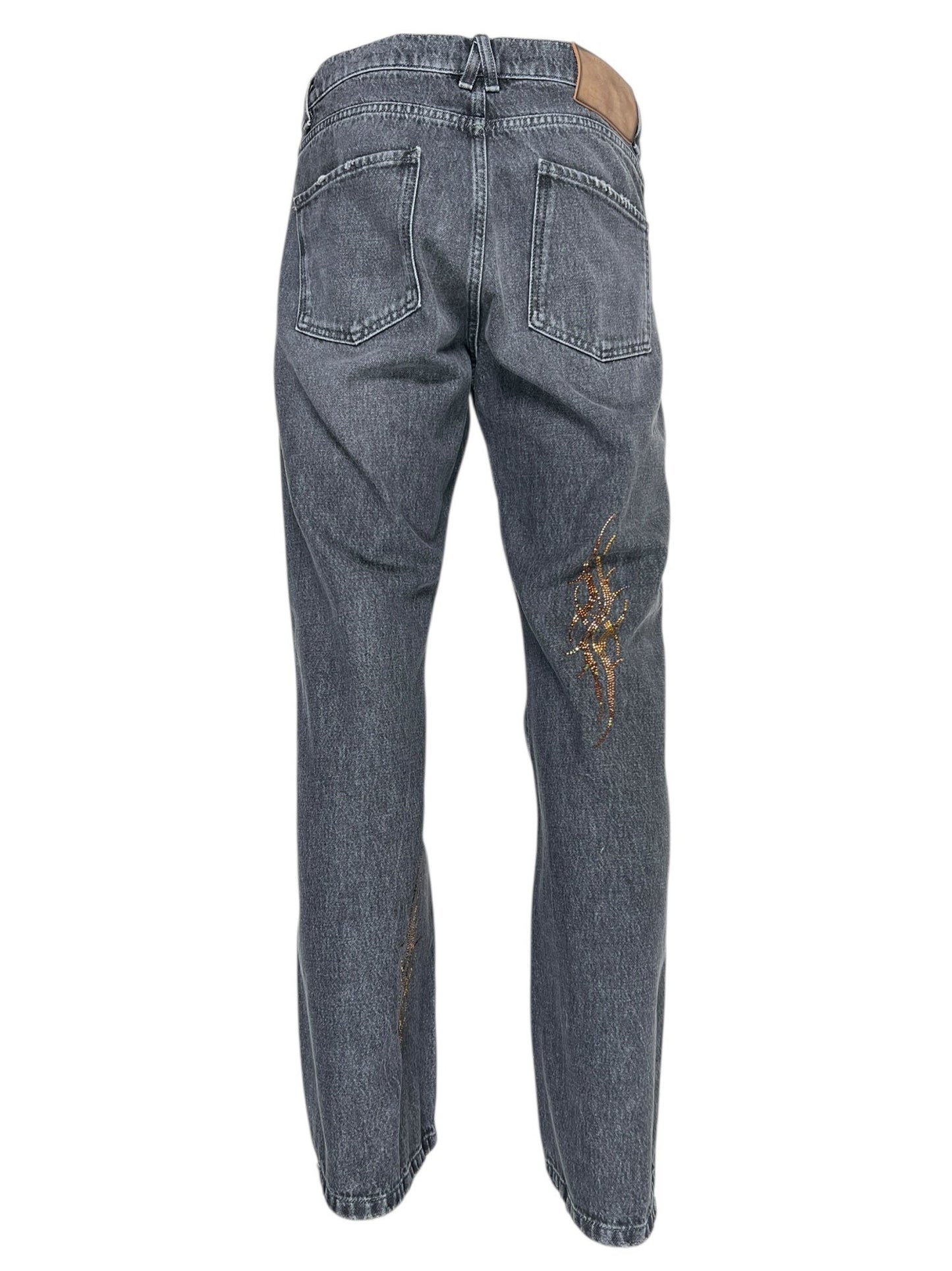 Alchemist Studio Jeans w/ allover tribal crystals Black