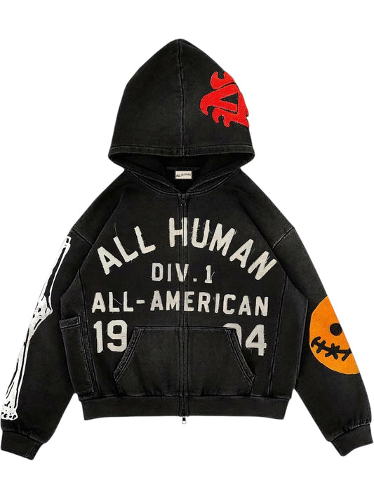 All Human Deli Full Zip Set Black Wash