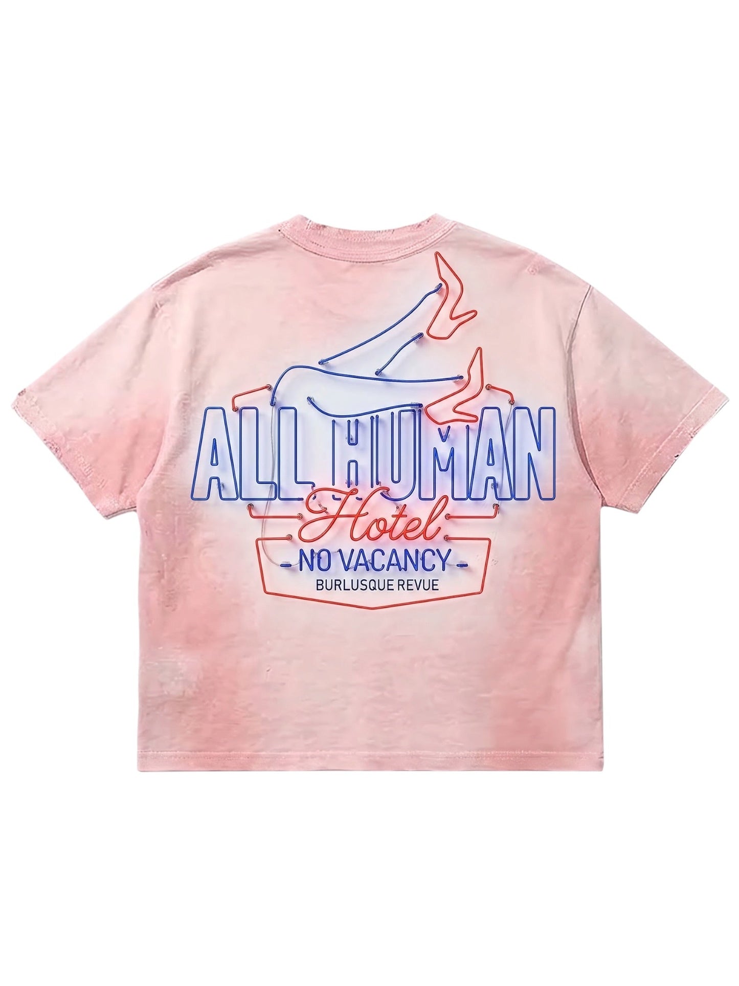 All Human Digits Tee Lt Pink Wash