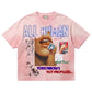 All Human Digits Tee Lt Pink Wash