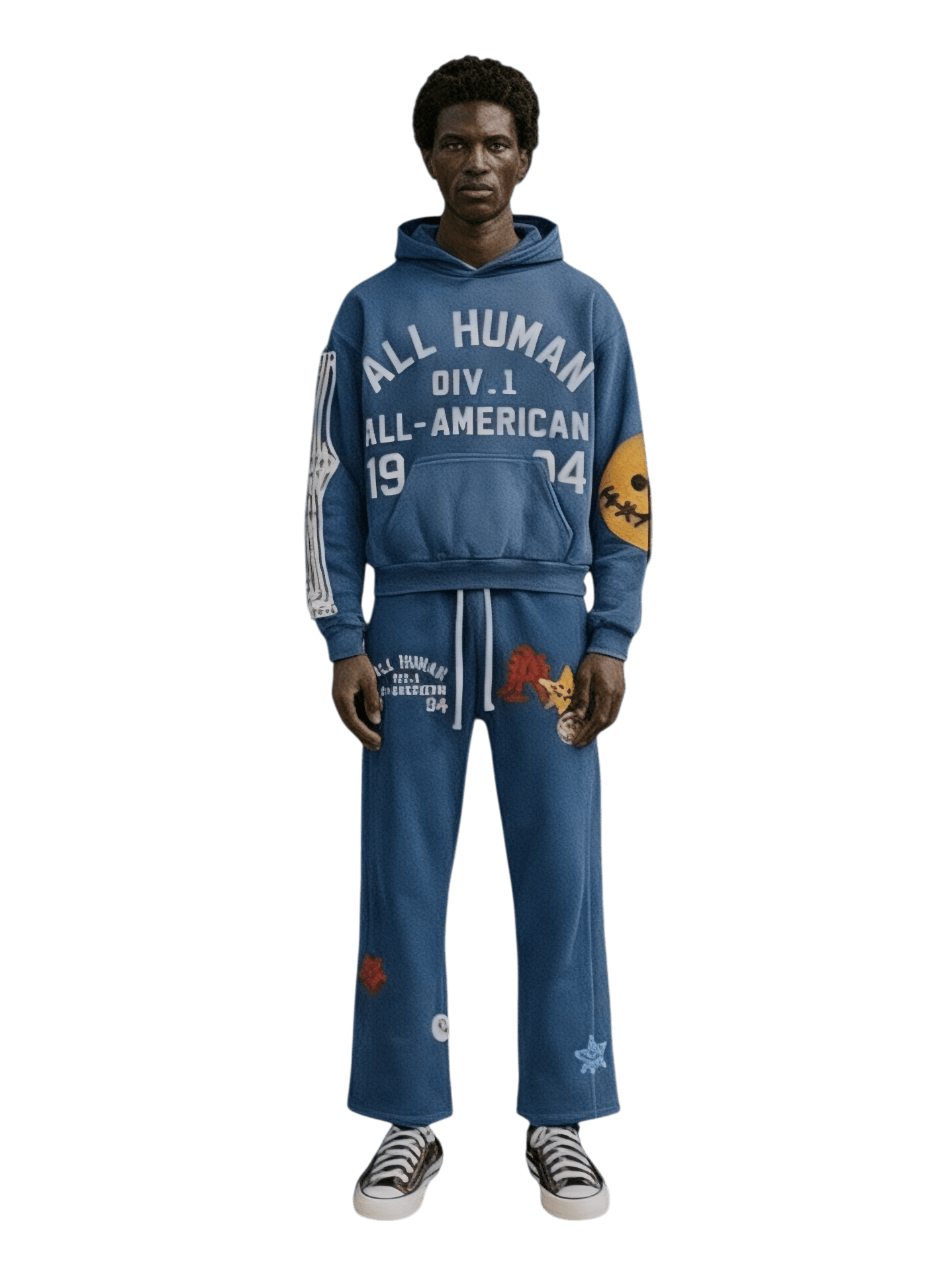 All Human El Perro Hoodie Blue Wash