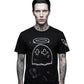 B Wood Outline Ghost Tee Black