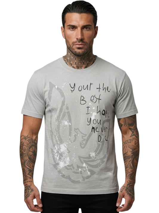 BWood Your The Best.. Never Die Tee Grey
