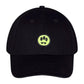 The Barrow F4bwuabc027 Trucker Nero/Black by BARROW is a black baseball hat with a green circular logo showing a paw print and fangs, enhanced with a 3D patch for texture.