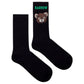 These Barrow F4bwuaso023 socks in black feature a jacquard bear face and bright green "BARROW" text, encapsulating the essence of the Barrow logo on one sock.