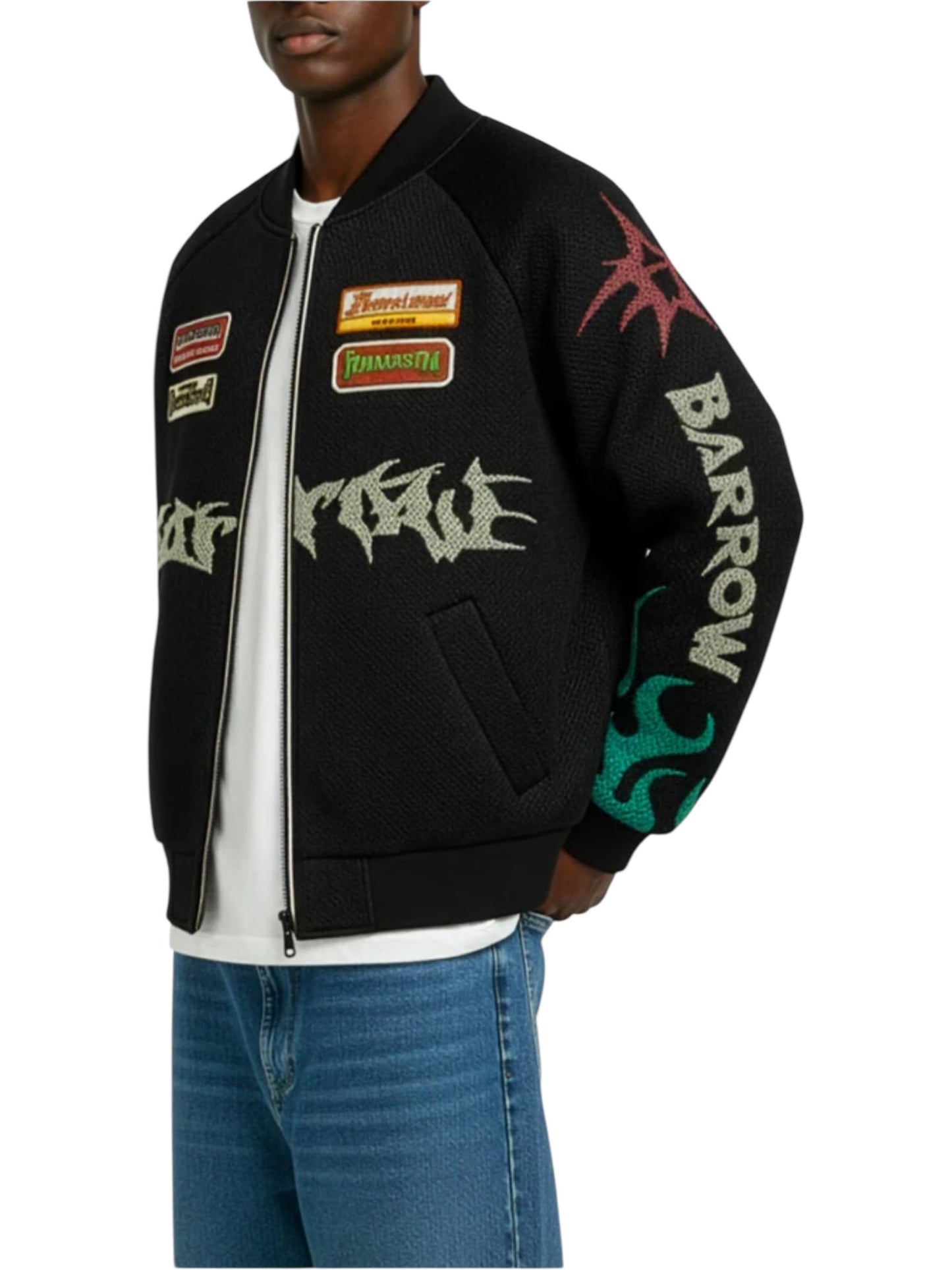 Barrow S6BWUABO026 Mesh/Nylon Jacket UNISEX  Black