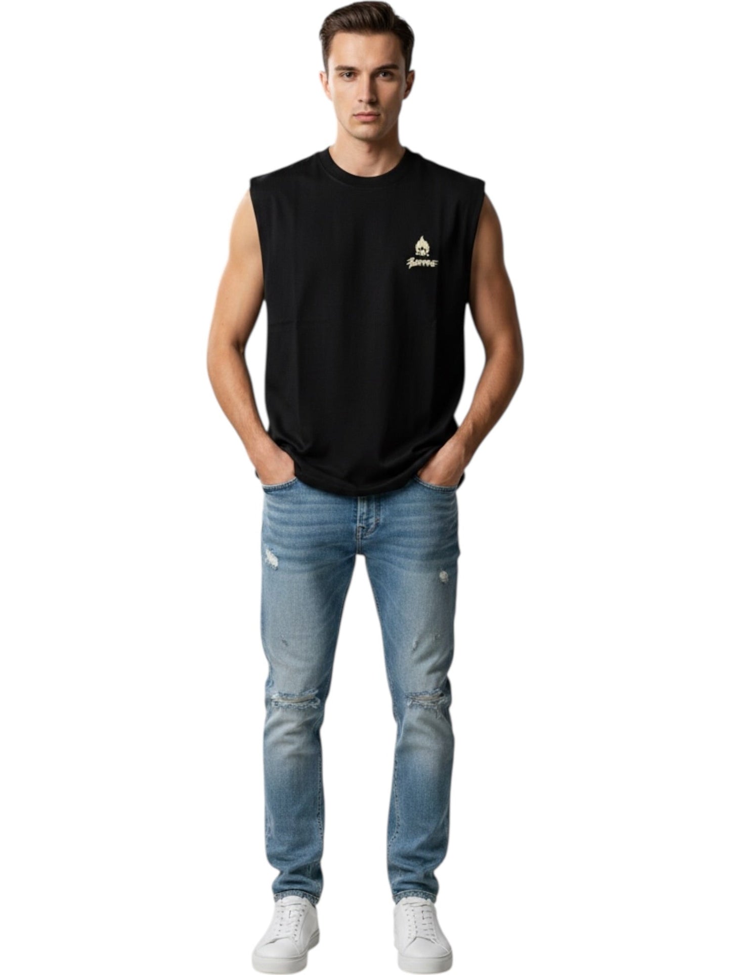 Barrow S6BWUATH023 Jersey Sleveless UNISEX Black