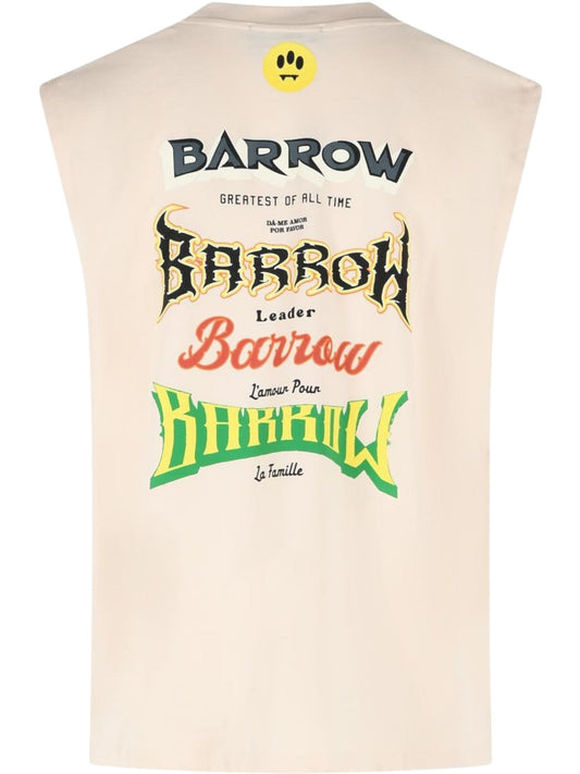 Barrow S6BWUATH023 Jersey Sleveless UNISEX Cream
