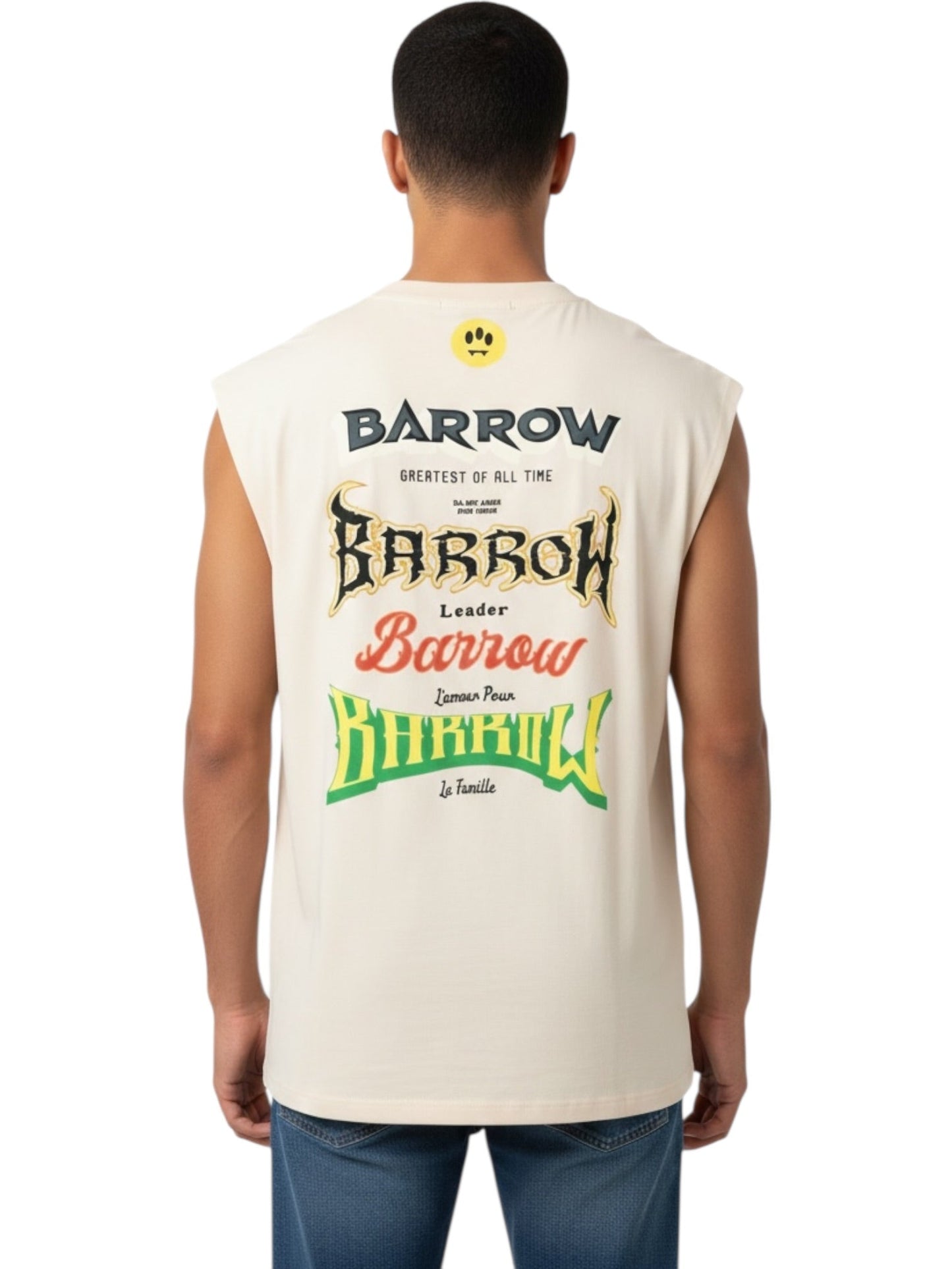 Barrow S6BWUATH023 Jersey Sleveless UNISEX Cream