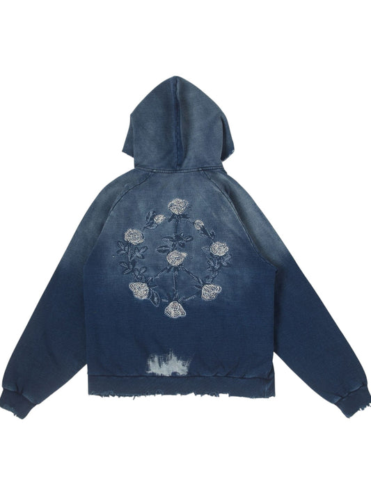 Probus Bldg4 C61-8305 Concrete Hoodie Bldg4 C61-8305 Concrete Hoodie INDIGO DYED