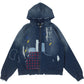 Probus Bldg4 C61-8305 Concrete Hoodie Bldg4 C61-8305 Concrete Hoodie INDIGO DYED