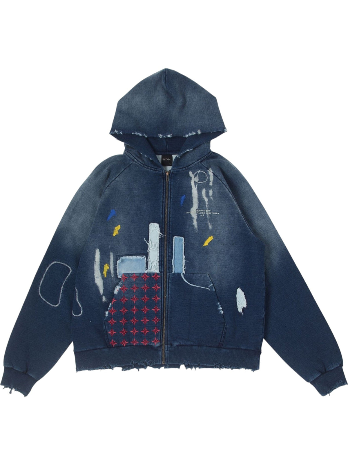 Probus Bldg4 C61-8305 Concrete Hoodie Bldg4 C61-8305 Concrete Hoodie INDIGO DYED