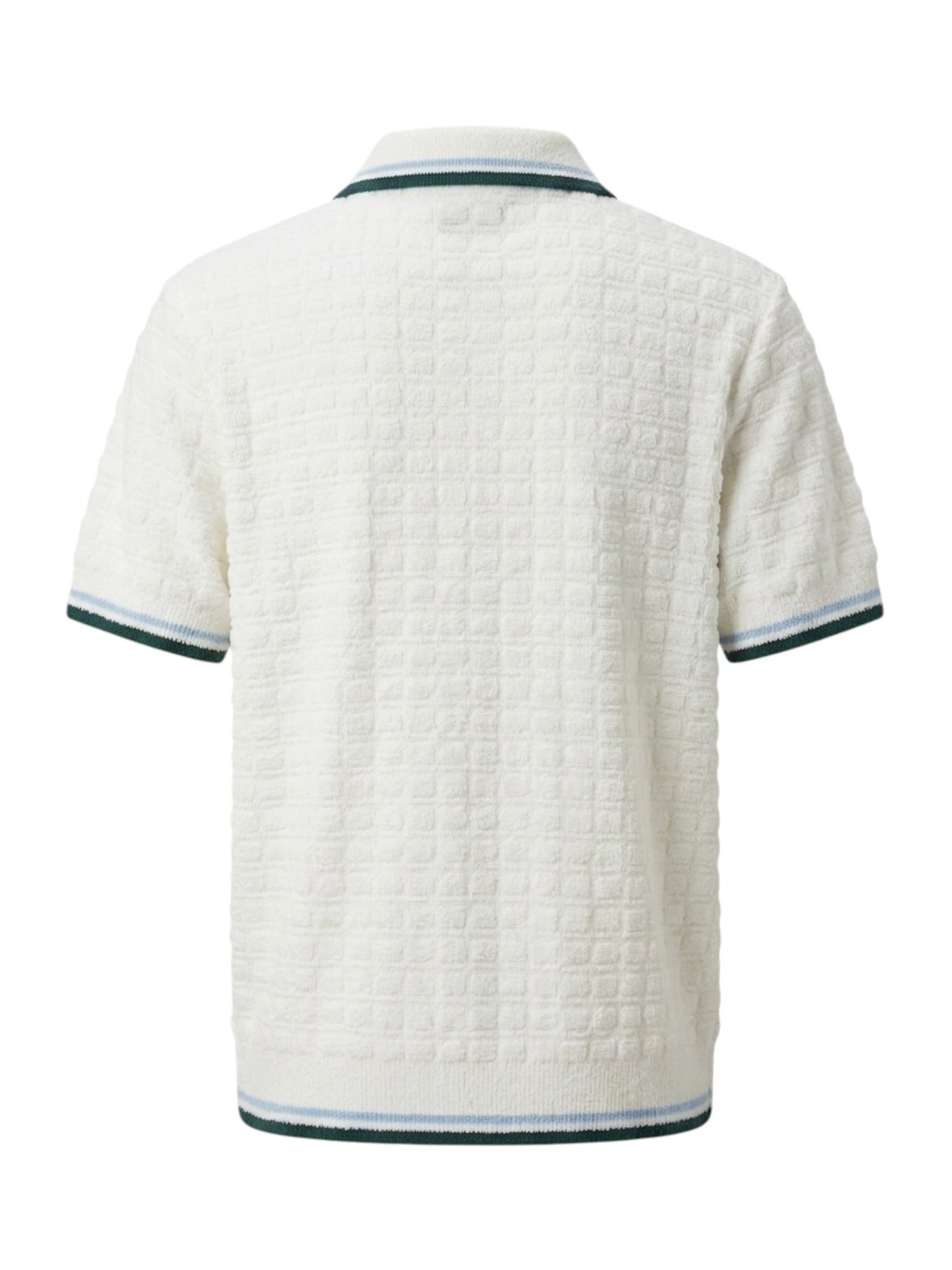 CasaBlanca Boucle Short Sleeve Polo White