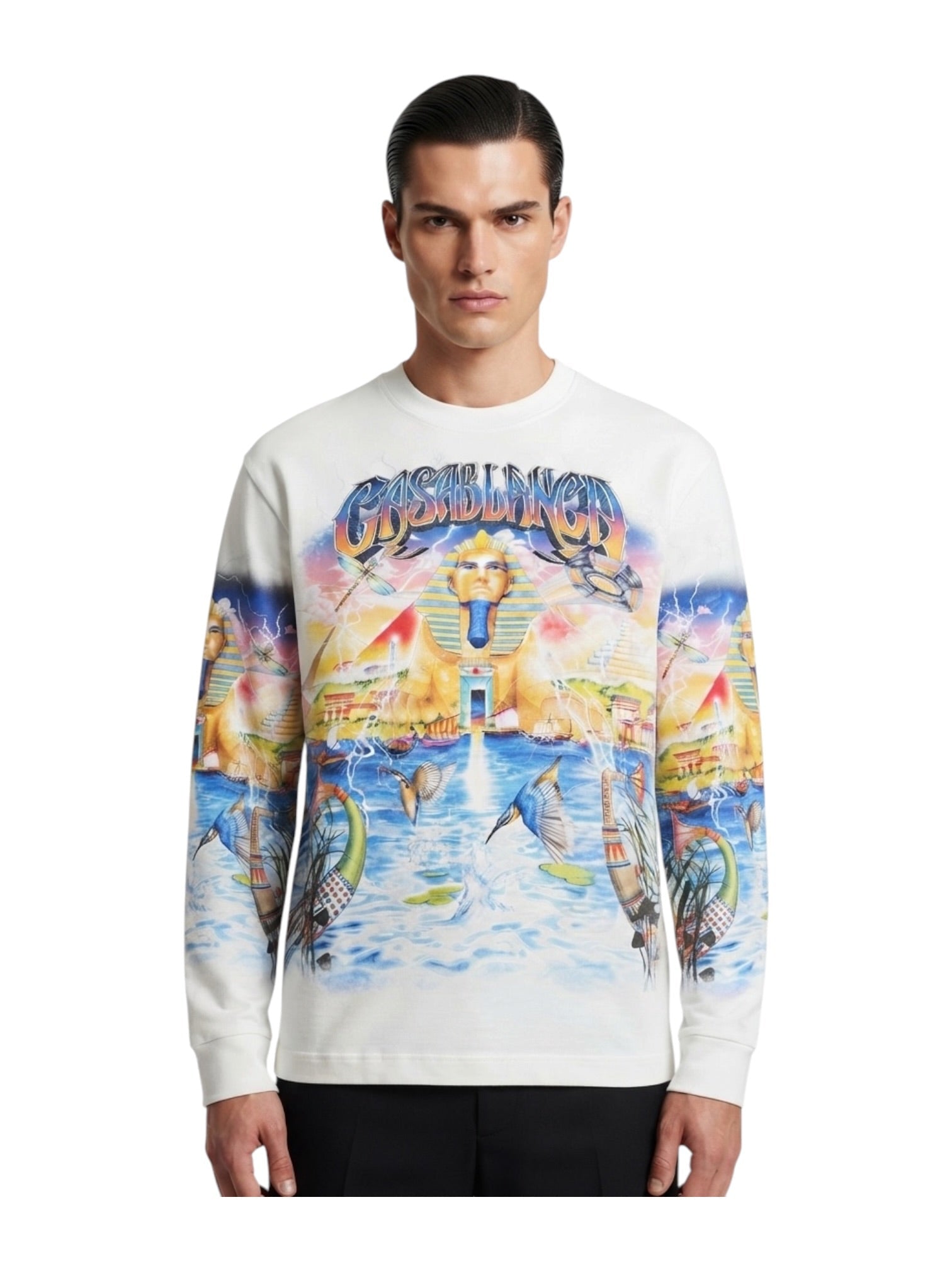Probus CasaBlanca Egypt as It Was Long Sleeve Tee White CasaBlanca Egypt as It Was Long Sleeve Tee White White