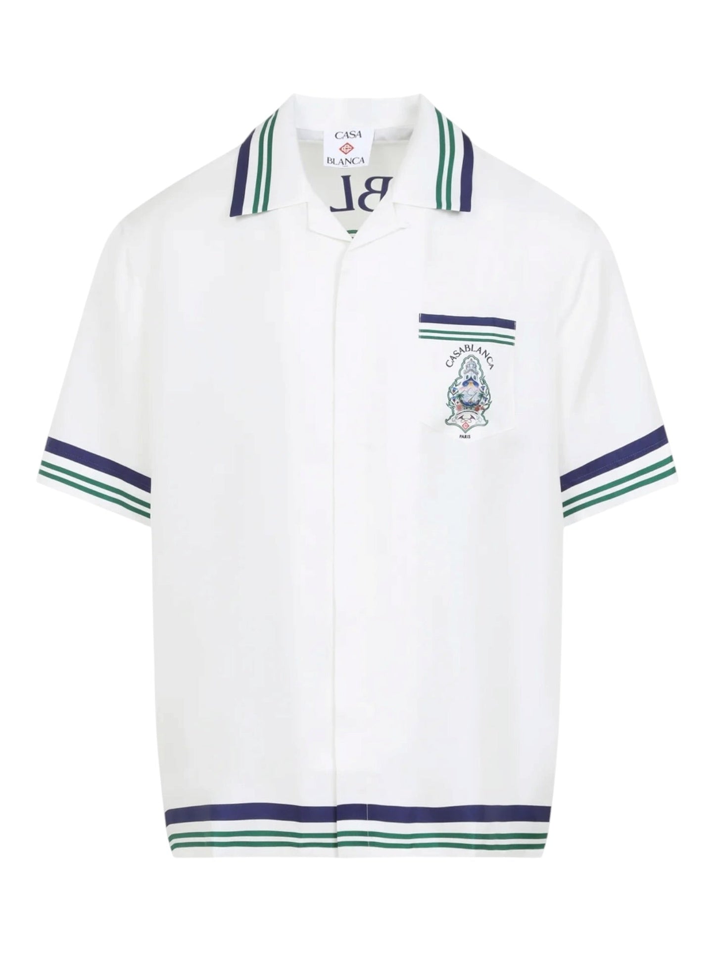 CasaBlanca Hotel Emblem Cuban Collar SS Shirt