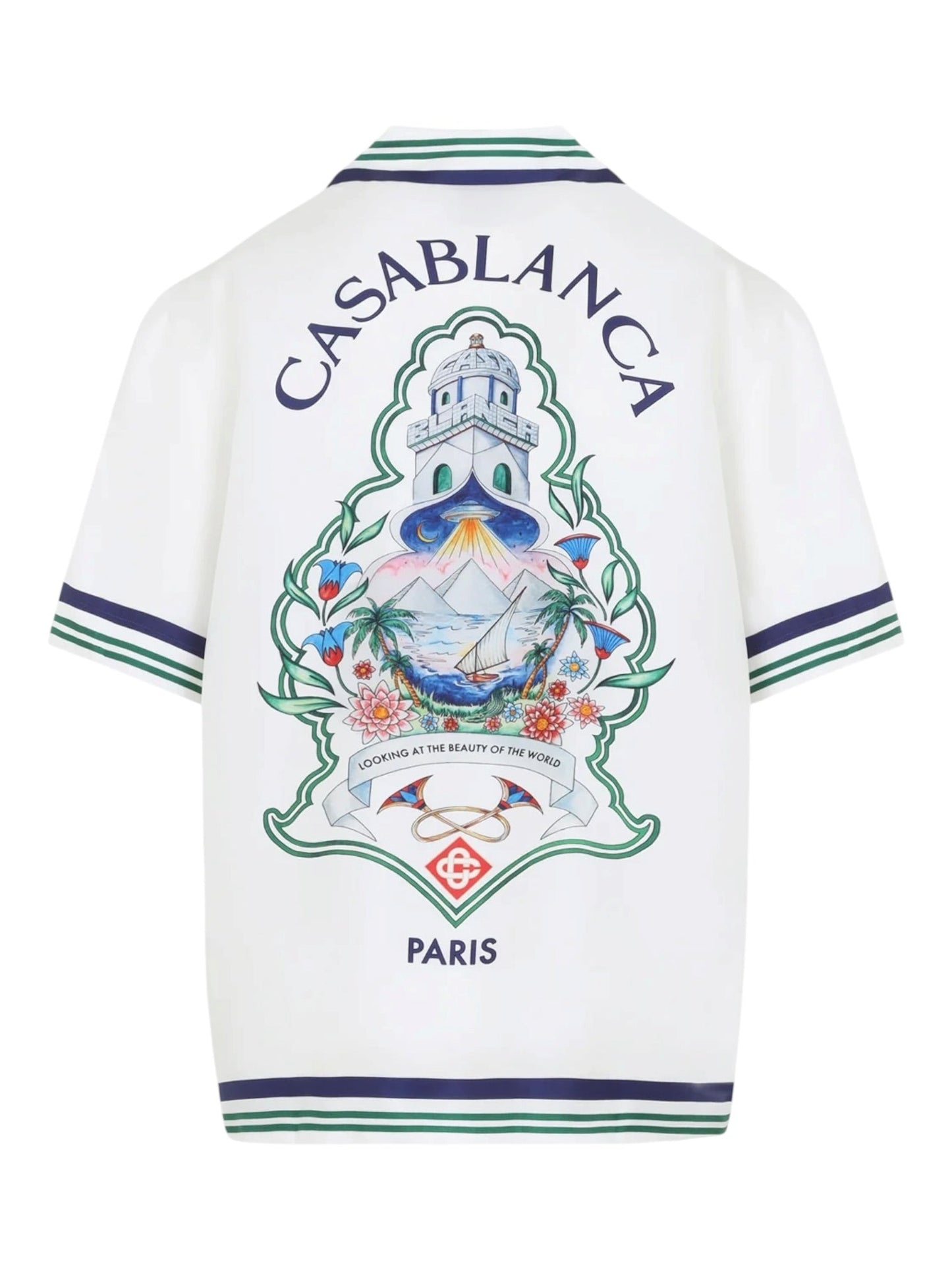 CasaBlanca Hotel Emblem Cuban Collar SS Shirt