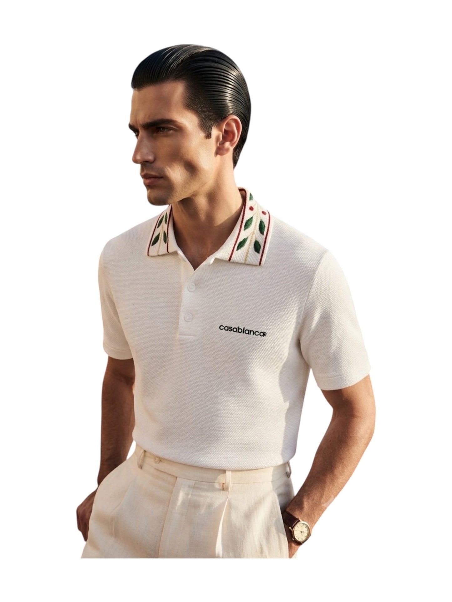 Probus CasaBlanca Laurel Pique Polo Bright White CasaBlanca Laurel Pique Polo Bright White WHITE