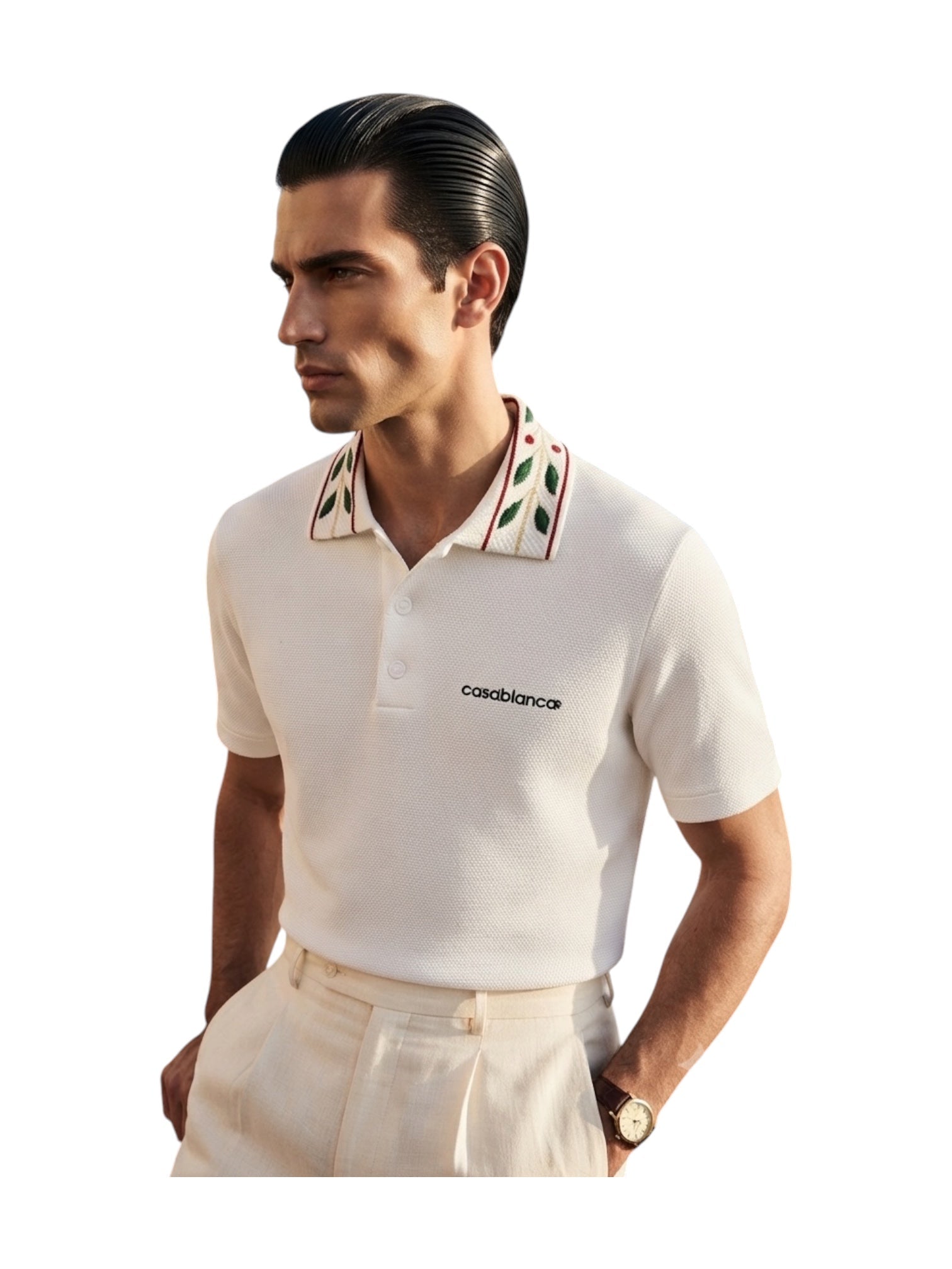 Probus CasaBlanca Laurel Pique Polo Bright White CasaBlanca Laurel Pique Polo Bright White WHITE