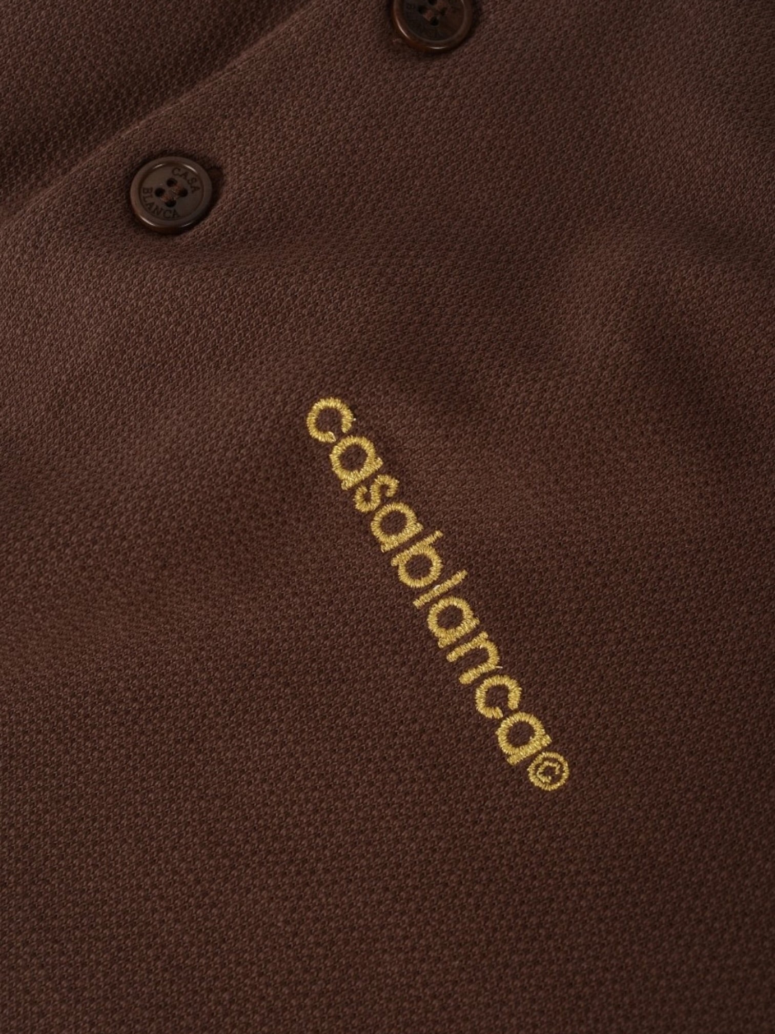 Probus Casablanca Laurel Pique Polo Brown Casablanca Laurel Pique Polo Brown BROWN