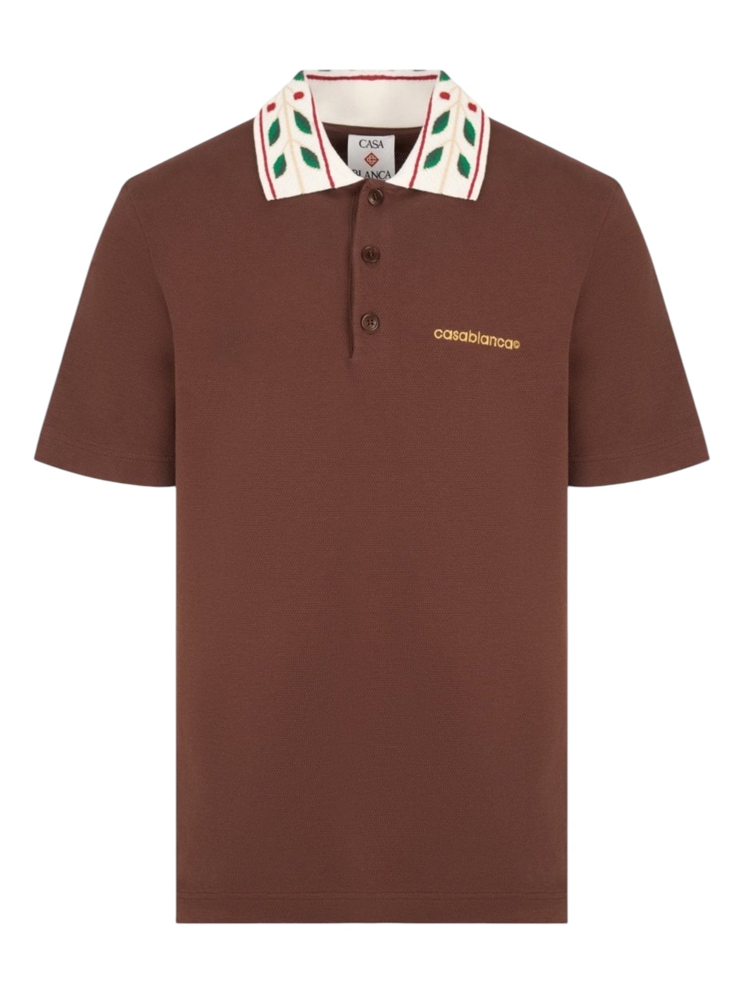 Casablanca Laurel Pique Polo Brown